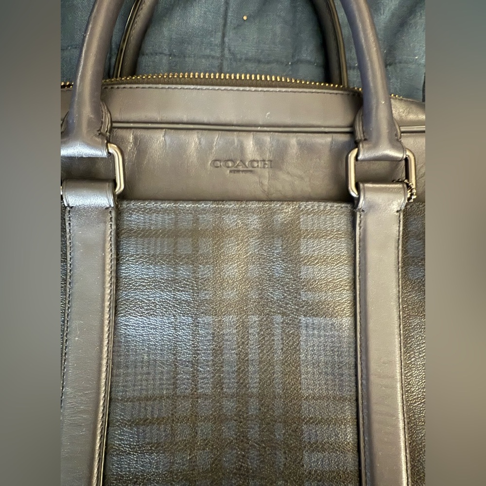 Coach Black Briefcase with Structured Design